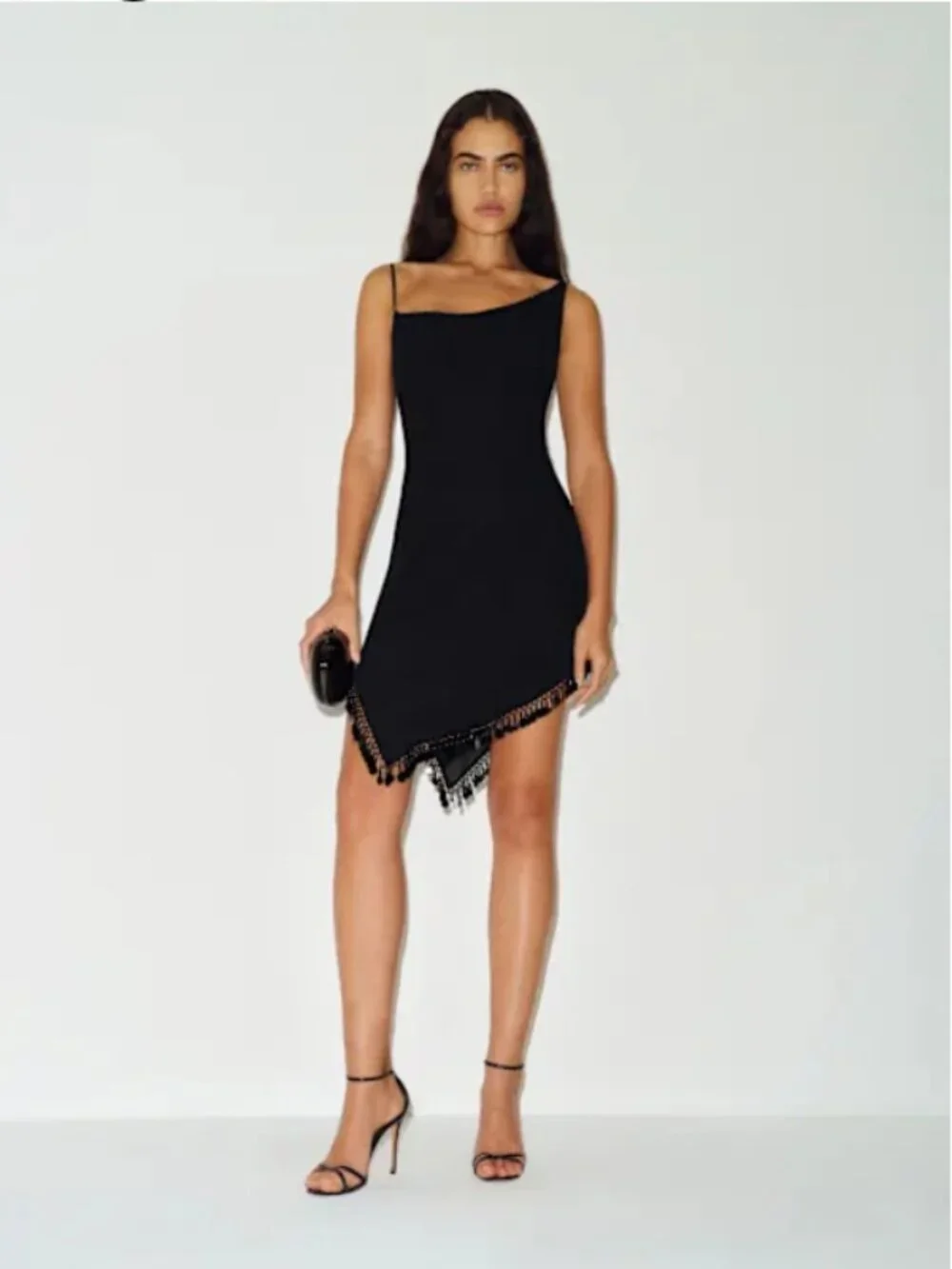 Reformation Mirta Asymmetrical Sequin Mini Dress